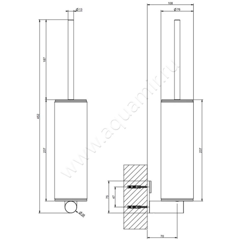 Ершик Gessi316 54719299 размеры