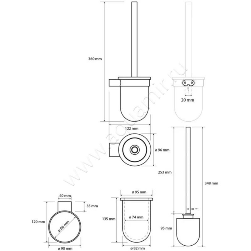 Ершик Bemeta Organic 167113140 размеры