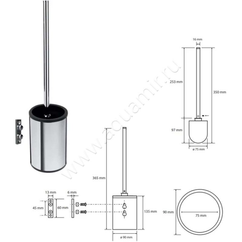 Ершик Bemeta Omega 104913122 размеры