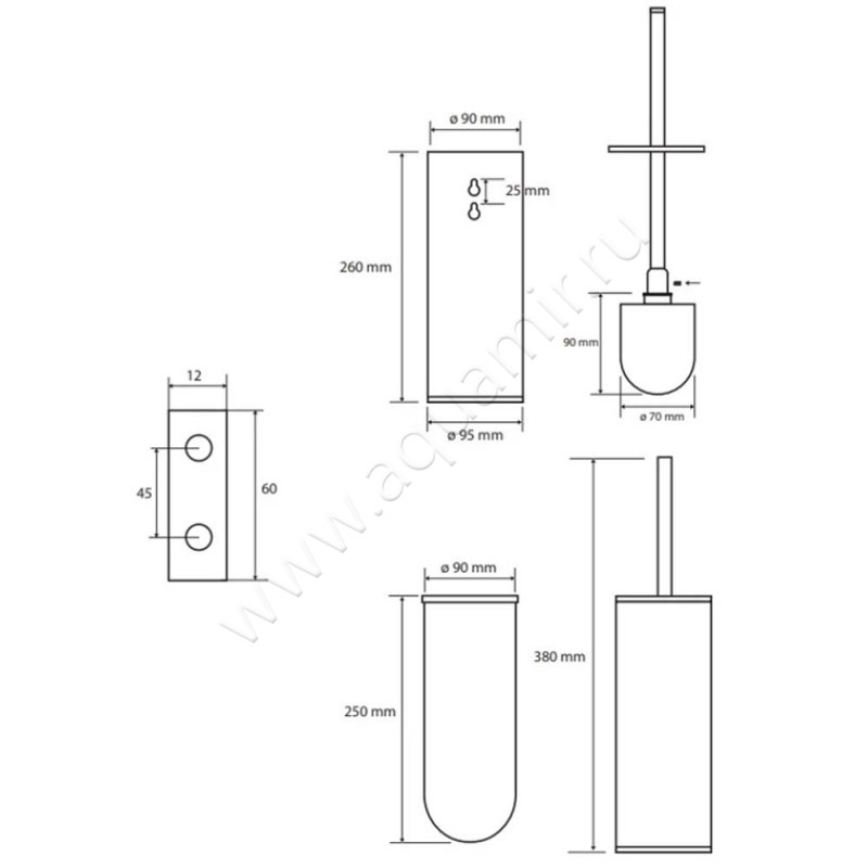 Ершик Bemeta Salbo 160313060 размеры