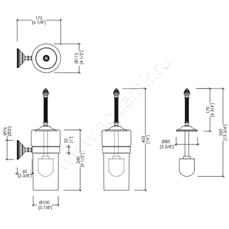 Ершик Devon & Devon Black Diamond BLKD520CRNE размеры