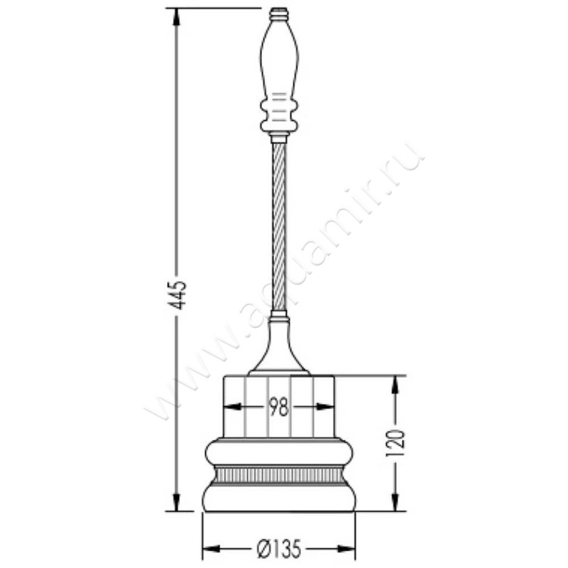 Ершик Devon & Devon Dorothy 2DOR417BR размеры