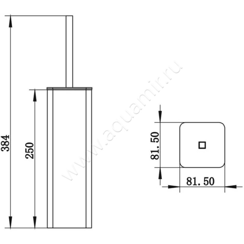 Ершик Whitecross Cubo CU2474NIB размеры
