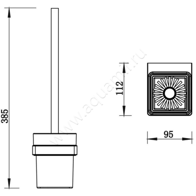 Ершик Whitecross Cubo CU2470NIB размеры