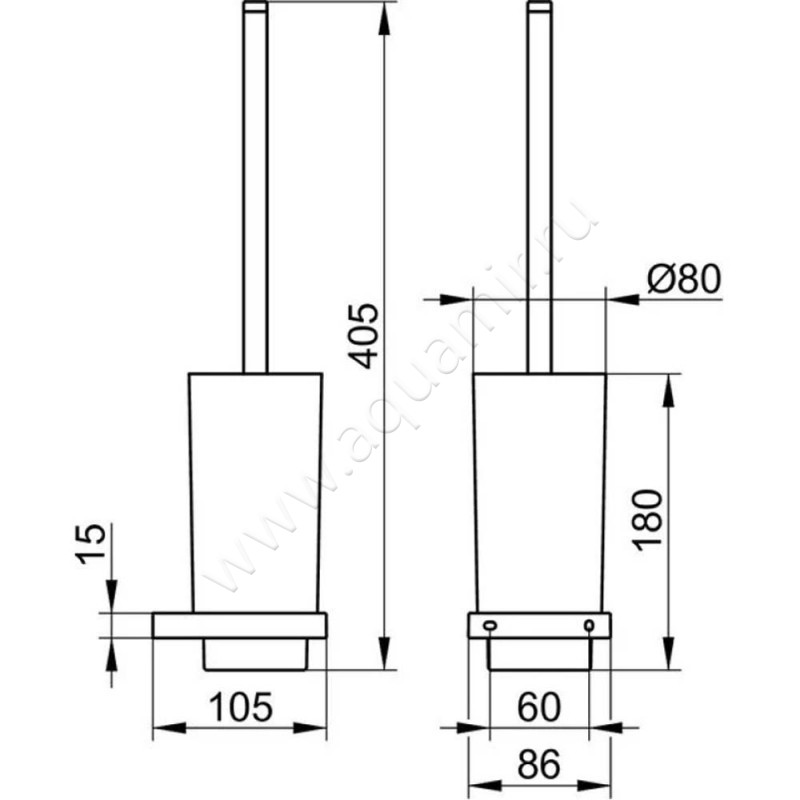 Ершик Keuco Edition 11 11164379000 размеры