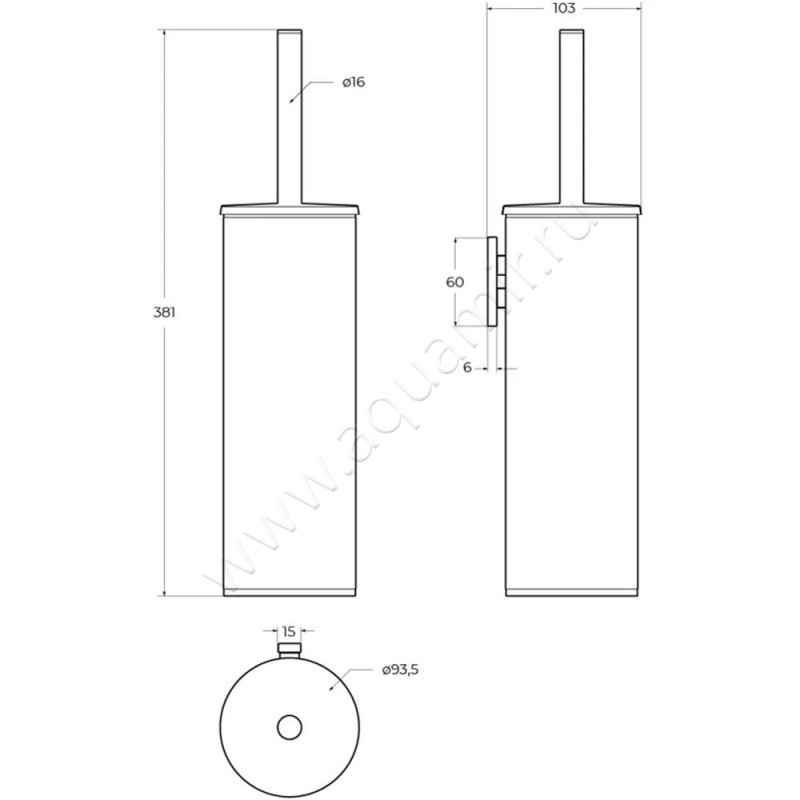 Ершик Cezares Relax RELAXTBSMBORO размеры
