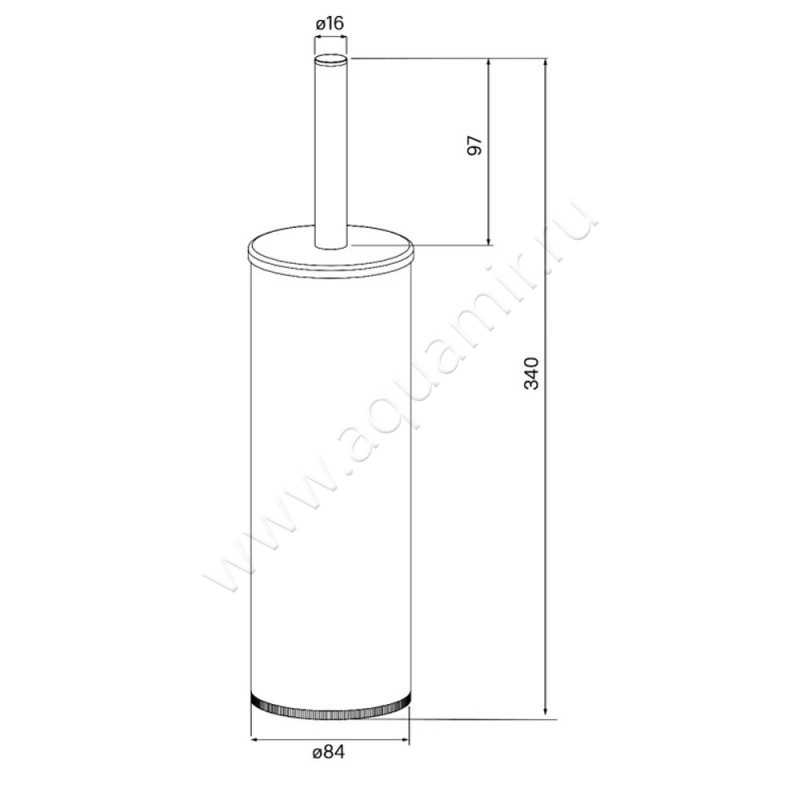 Ершик Iddis BRUWT0I47 размеры