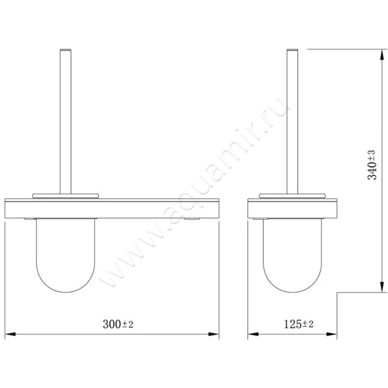 Ершик Lemark Glass Line 9761031 размеры