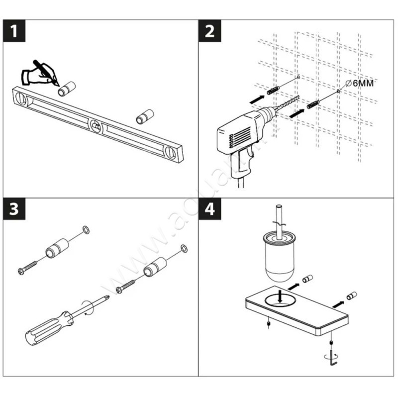Ершик Lemark Glass Line 9762033 размеры