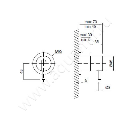 Смеситель для раковины Antonio Lupi Ayati AY600SA размеры