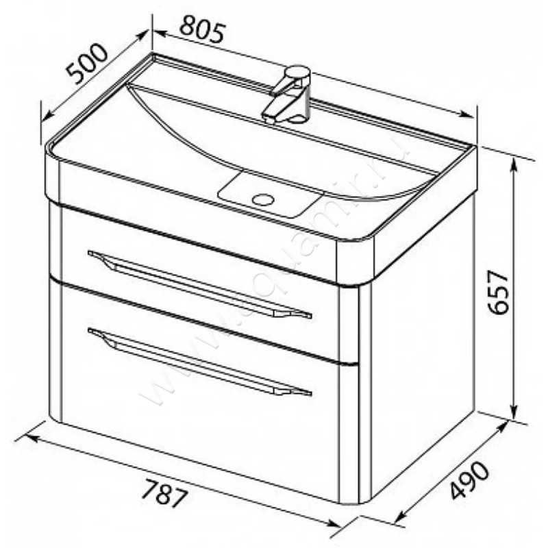 Тумба под раковину Aquanet Виченца 00196963 размеры