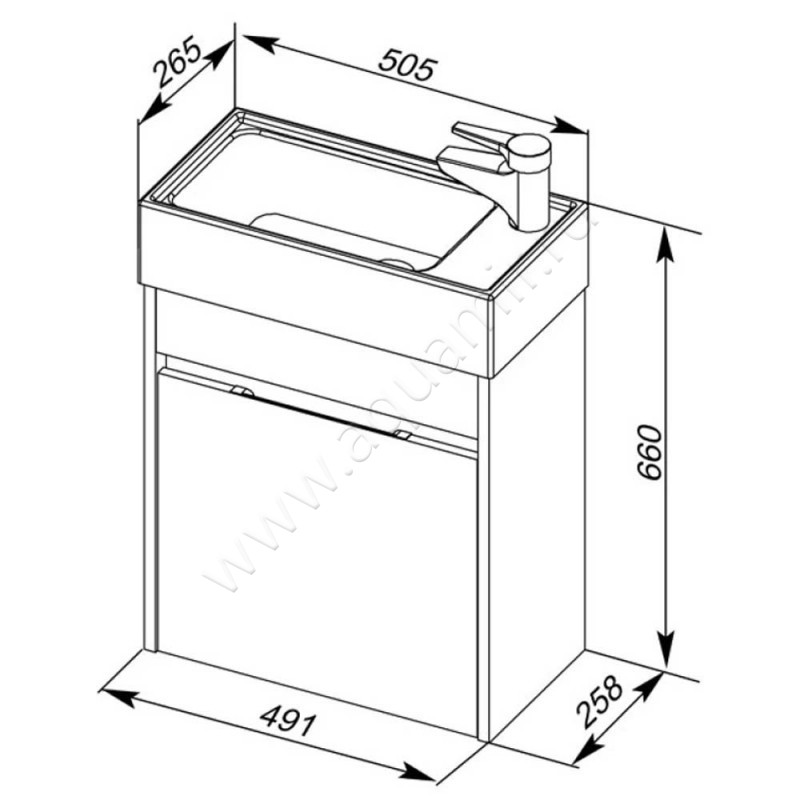 Тумба под раковину Aquanet Лидс 00182744 размеры