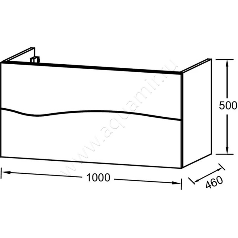 Тумба под раковину Jacob Delafon Sherwood EB1833RUP13 размеры
