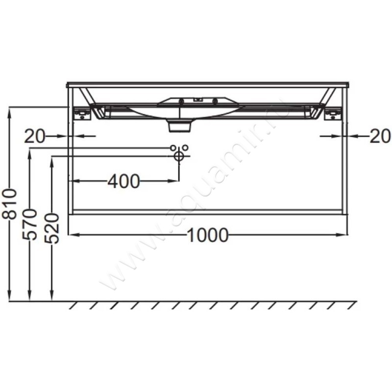 Тумба под раковину Jacob Delafon Nouvelle Vague EB3032E73 размеры
