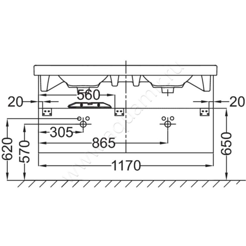 Тумба под раковину Jacob Delafon Odeon Up EB892RUJ5 размеры