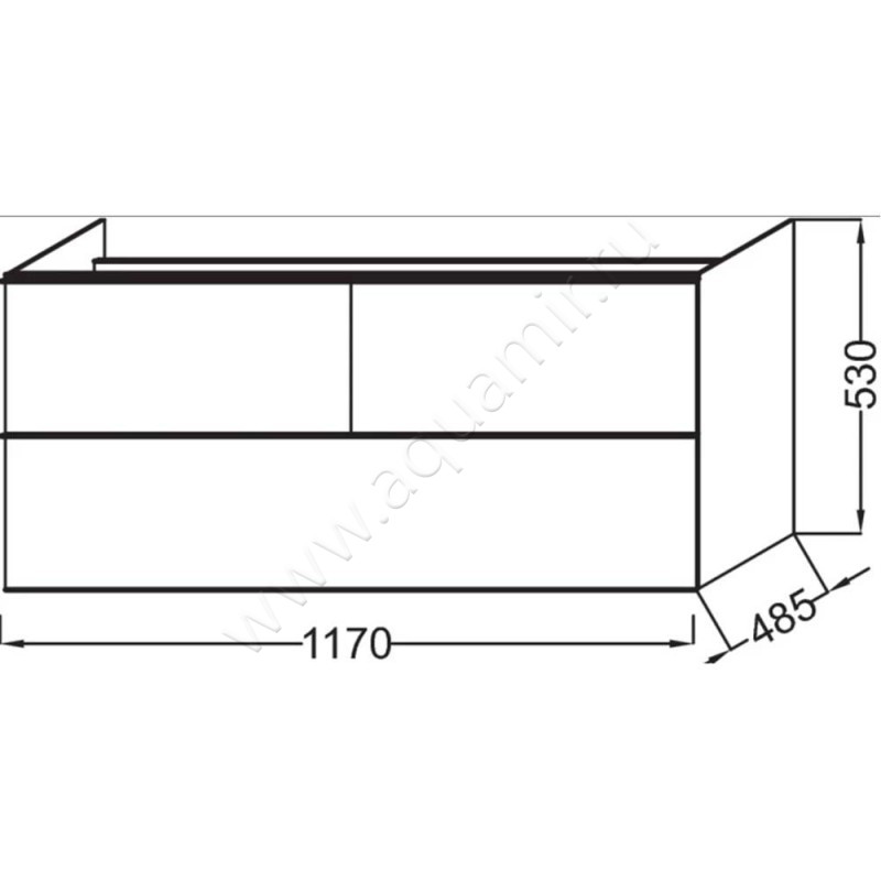 Тумба под раковину Jacob Delafon Odeon Up EB892RUJ5 размеры