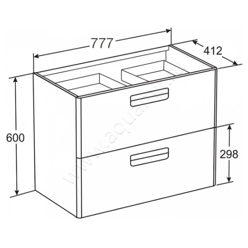 Тумба под раковину Roca The Gap ZRU9302877 размеры