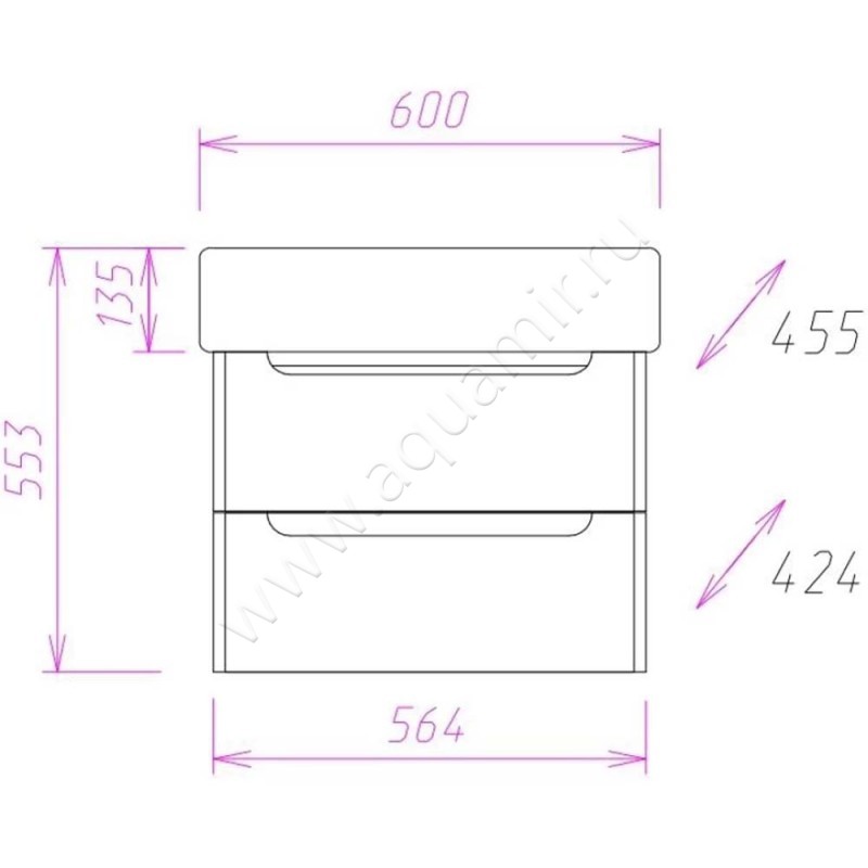 Тумба под раковину Onika Неаполь 106104 размеры