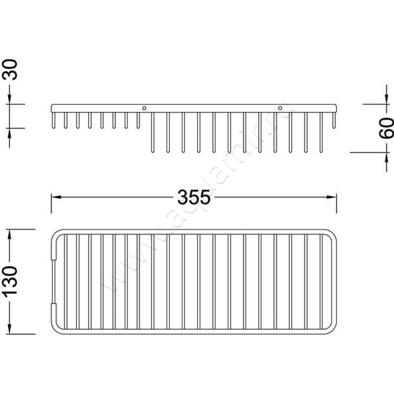 Полкa для душа Timo Nelson 160079/02 размеры