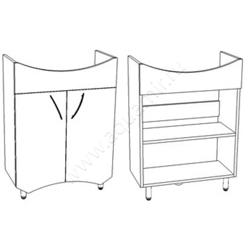 Тумба под раковину Corozo Кентис SD00000314 размеры