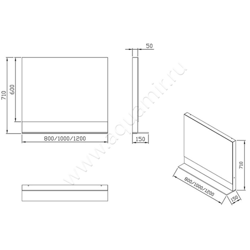Зеркало Ravak Formy X000001047 размеры