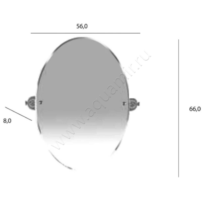 Зеркало Tiffany World Harmony TWHA021ORO размеры