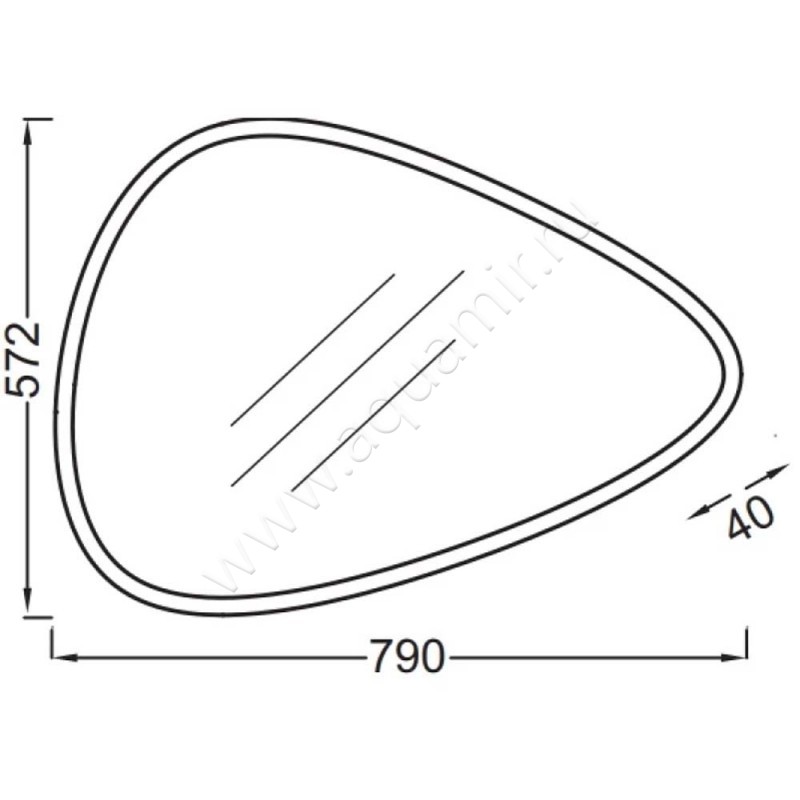 Зеркало с подсветкой Jacob Delafon Nouvelle Vague EB3049NF размеры