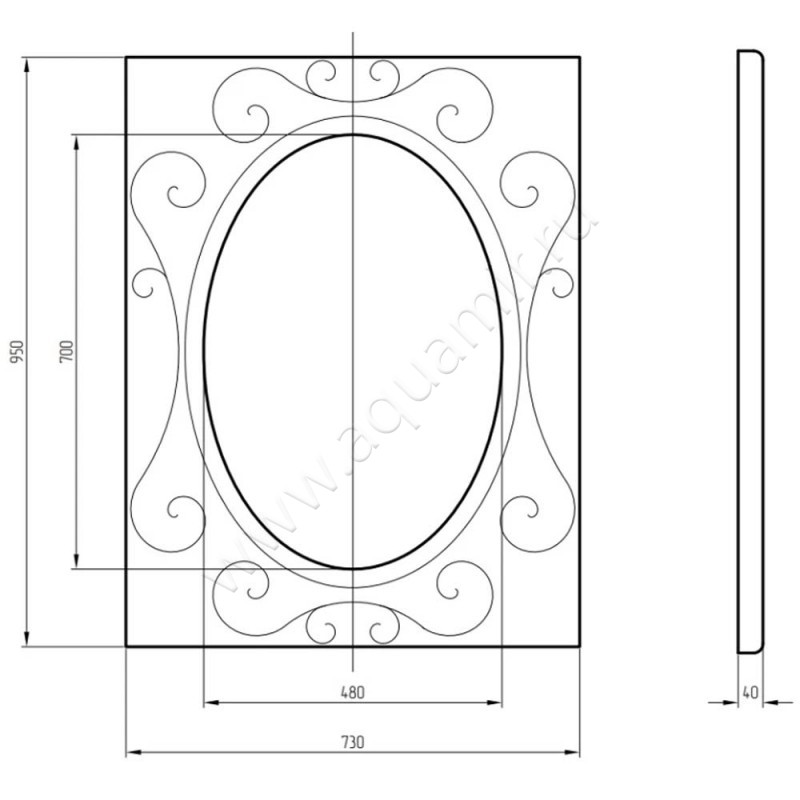 Зеркало Migliore 30627 размеры