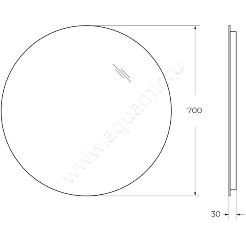 Зеркало с подсветкой BelBagno SPCINT700LED размеры