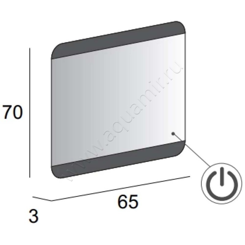 Зеркало с подсветкой Cezares 45004 размеры