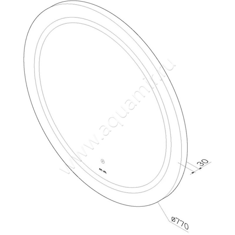 Зеркало с подсветкой AM.PM X-Joy M85AMOX0801WG размеры