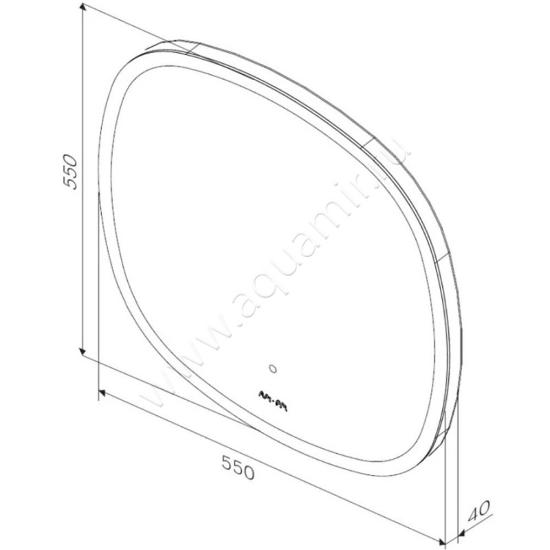 Зеркало с подсветкой AM.PM Func M8FMOX0551WGS размеры