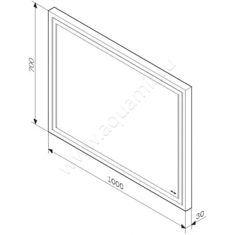 Зеркало с подсветкой AM.PM Gem M91AMOX1001WG размеры