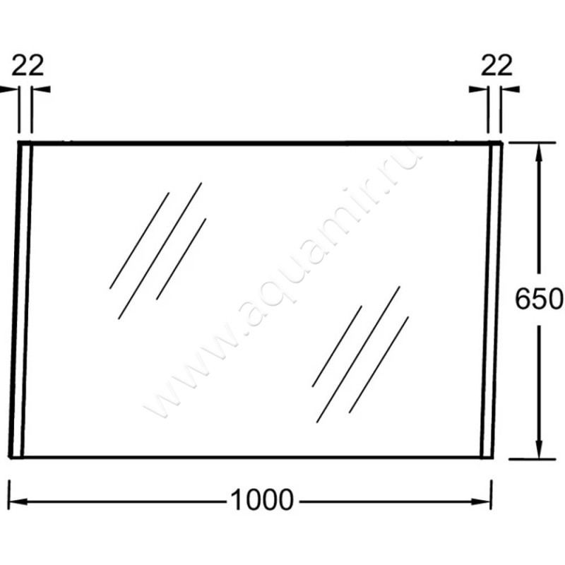 Зеркало Jacob Delafon Sherwood EB1837RUP13 размеры