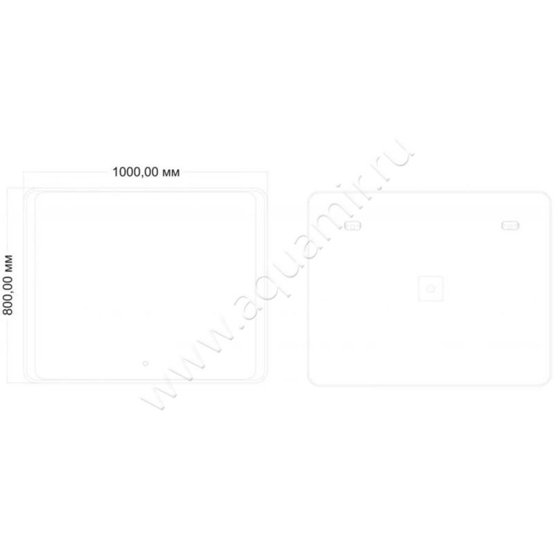 Зеркало с подсветкой Art&Max Elegant AMELE1000800DSF размеры