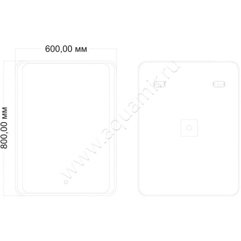 Зеркало с подсветкой Art&Max Elegant AMELE600800DSF размеры