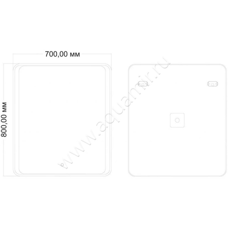 Зеркало с подсветкой Art&Max Elegant AMELE700800DSF размеры