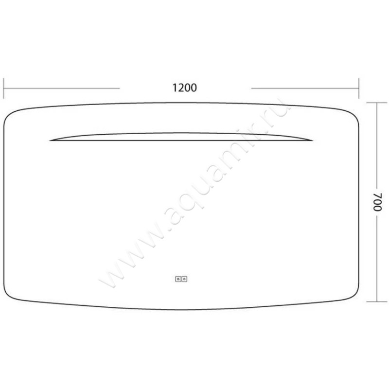 Зеркало с подсветкой Art&Max Gina AMGIN1200700DSFH размеры
