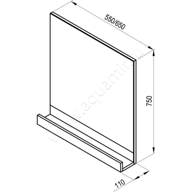 Зеркало Ravak 10 X000000853 размеры
