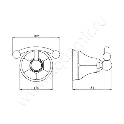 Крючок Nicolazzi Teide 1481CR05 размеры