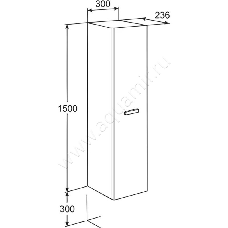 Шкаф-пенал Roca Victoria Nord ZRU9000025 размеры