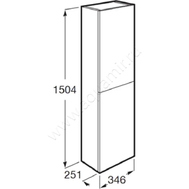 Шкаф-пенал Roca The Gap A857427402 размеры