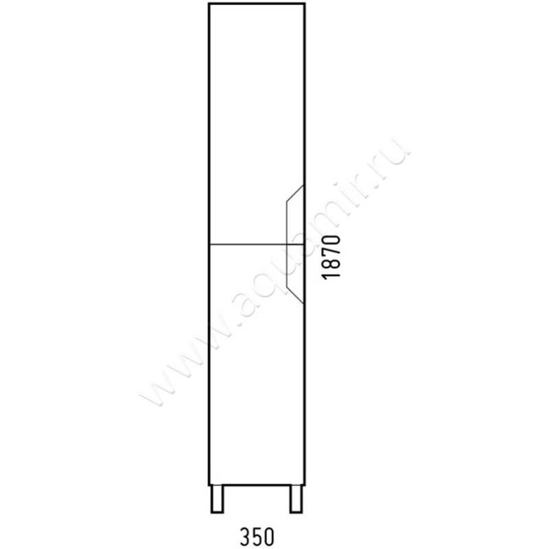 Шкаф-пенал Corozo Юта SD00000911 размеры