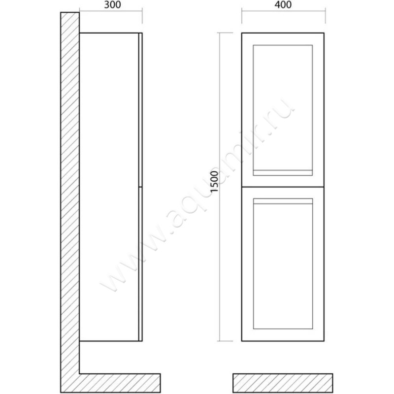 Шкаф-пенал Art&Max Platino AMPLATINO15002ASOGCM размеры