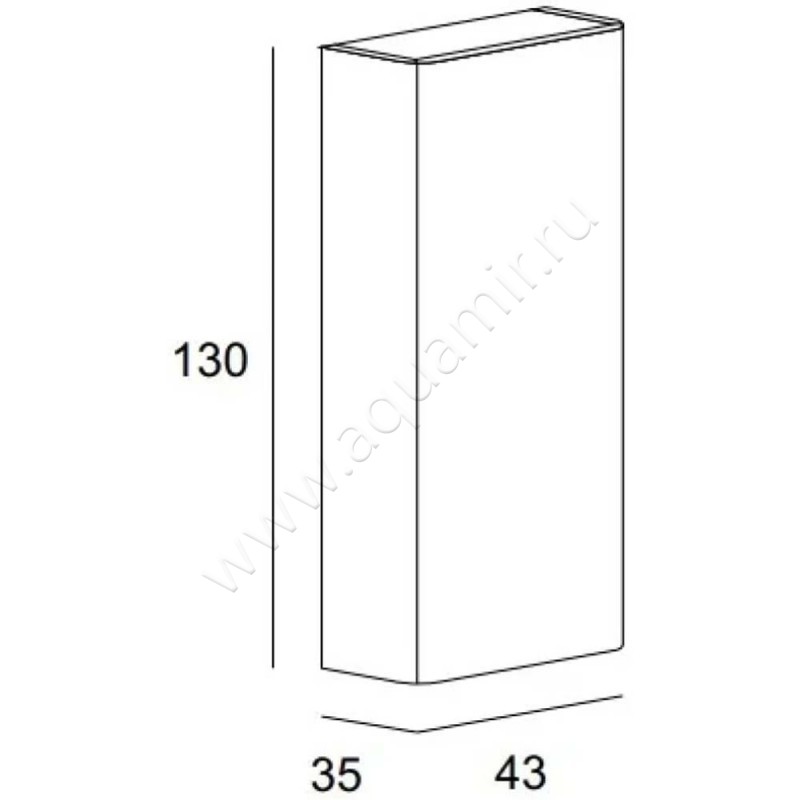 Шкаф-пенал Cezares Stylus 55237 размеры