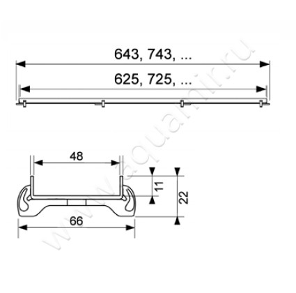 Основа для плитки TECE Drainline “plate” для слива 601570 размеры