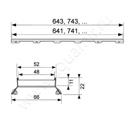 Основа для плитки TECE Drainline “plate II” для слива 601072 размеры