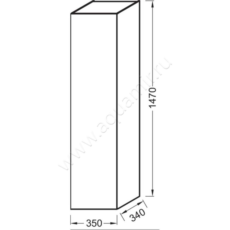 Шкаф-пенал Jacob Delafon Rythmik EB998N18 размеры