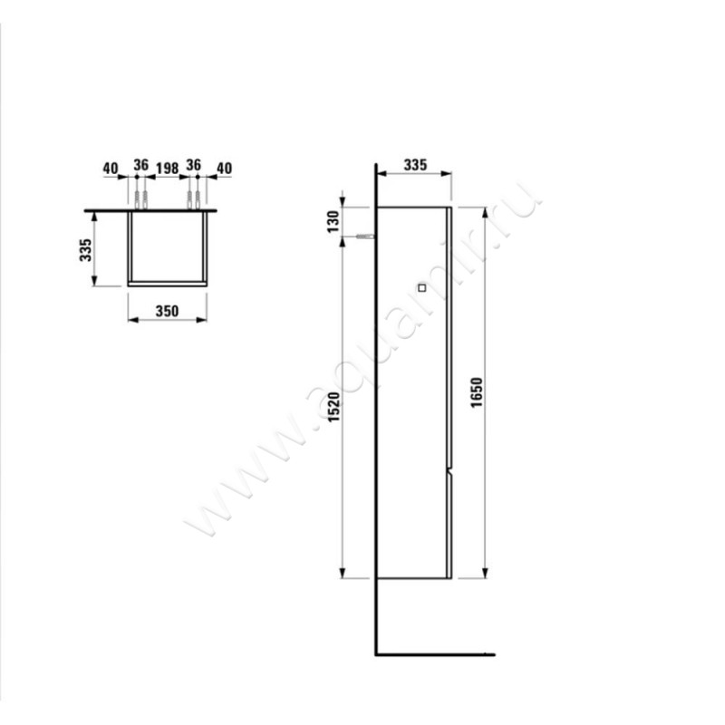 Шкаф-пенал Laufen Pro 4831220954631 размеры