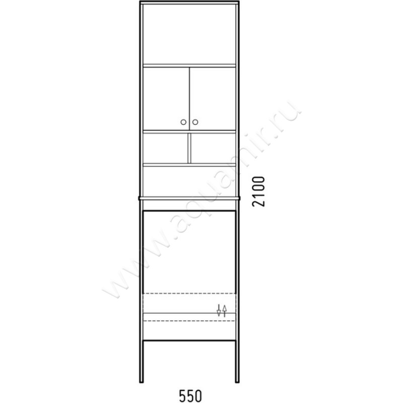Шкаф-пенал Corozo Комфорт SD00000342 размеры